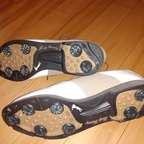Lady Fairway golf shoes. Brown and white. Size 10W. - Picture 3 of 3